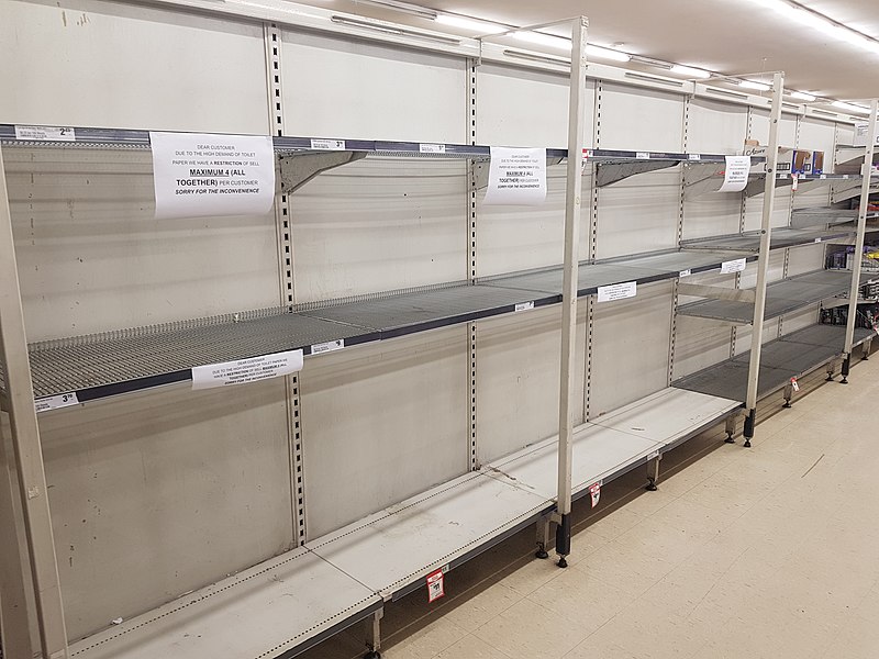 Empty shelves